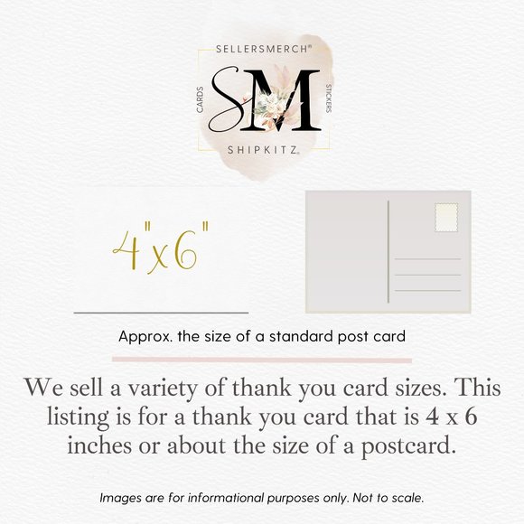 4"x6" Thank You Card (Packaging Insert) - Create a Positive Unboxing Experience - Picture 2 of 2